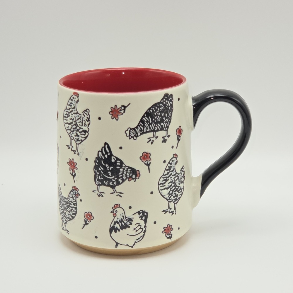 Spectrum Designz Cammy Hen Embossed Coffee Mug 16oz Ceramic Farmhouse Kitchen